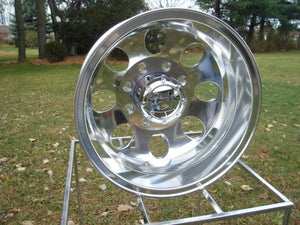 1) ION 167 POLISHED  16X6 "  8 ON 6.5 BOLT PATTERN W/ LUGS  REAR ONLY 167-6681RP