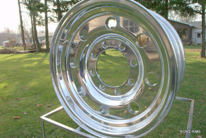 16x7 ALCOA Trailer Wheel - Full Polished 8 on 6.5 - rons-rims-inc